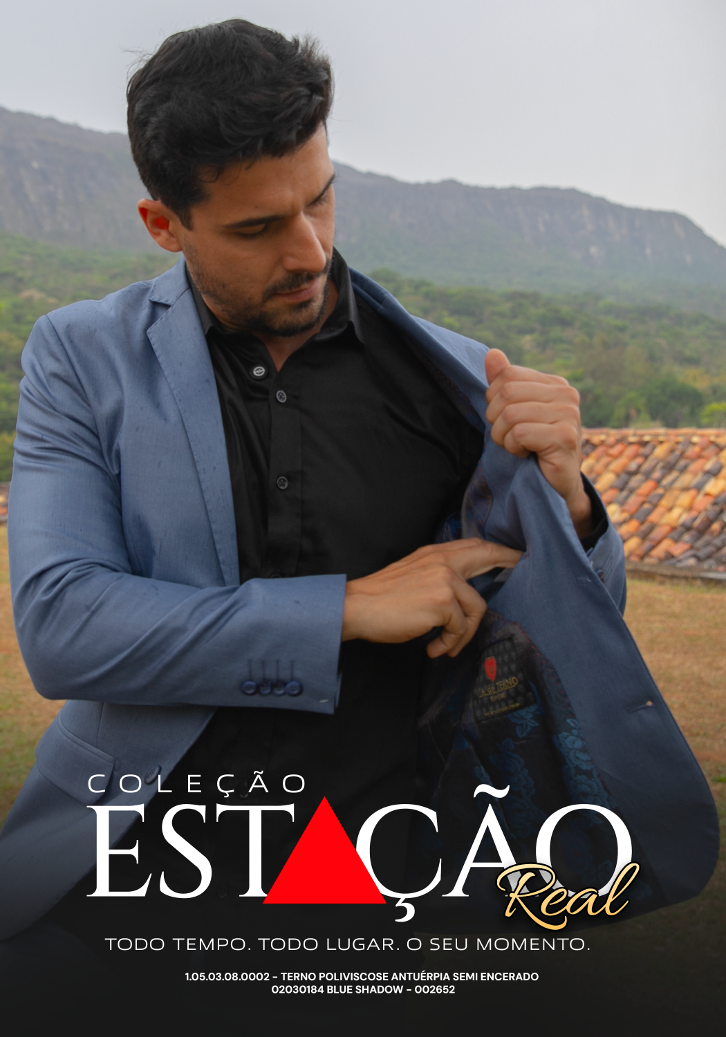 01 terno slim poliviscose blue shadow