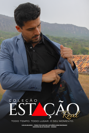 Terno Slim Poliviscose - Blue Shadow