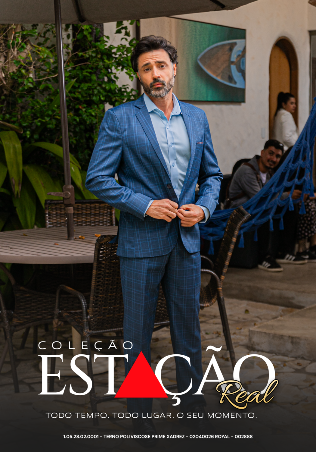 06 terno slim poliviscose xadrez prime