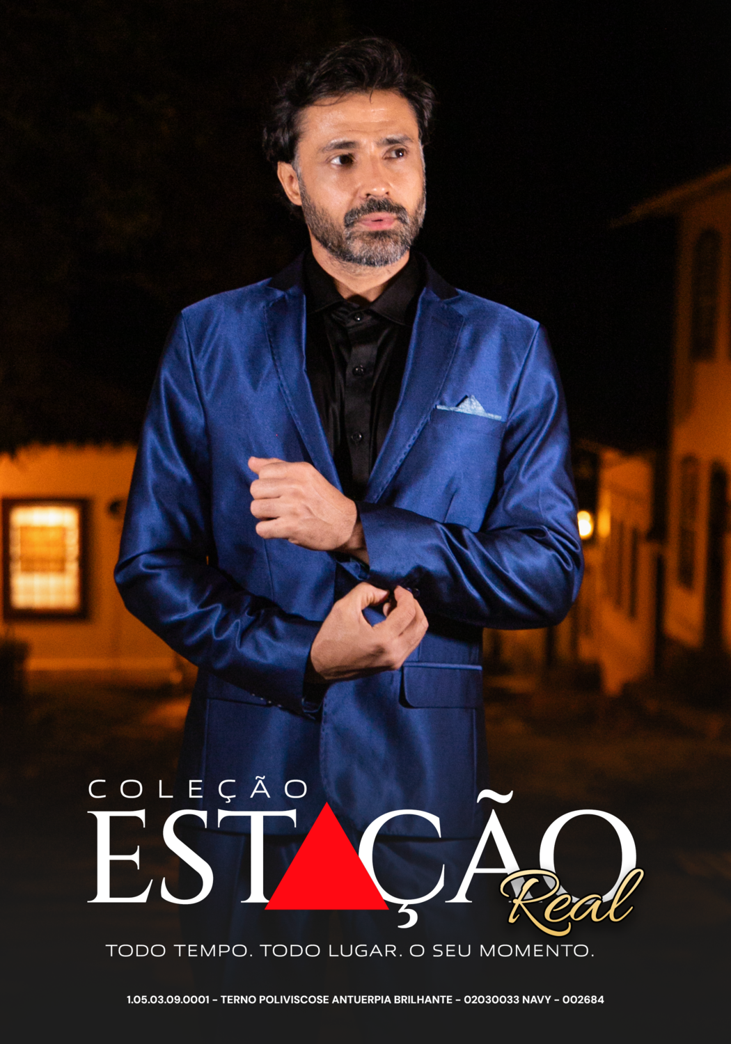 12 terno slim poliviscose azul navy