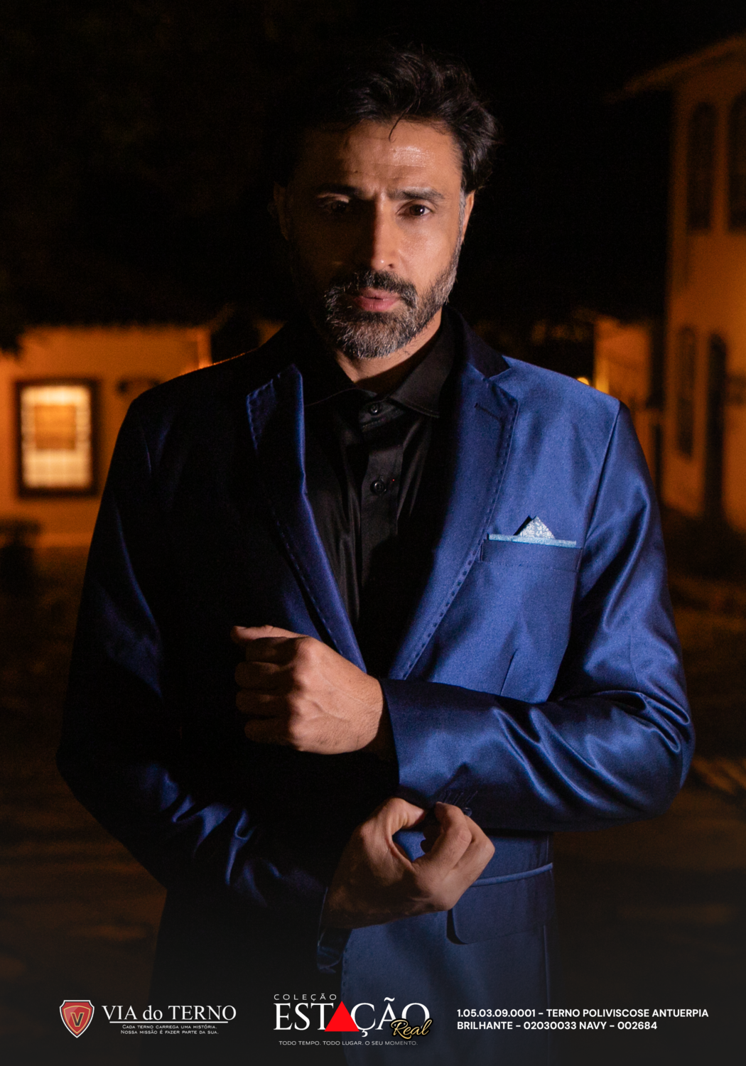 14 terno slim poliviscose azul navy