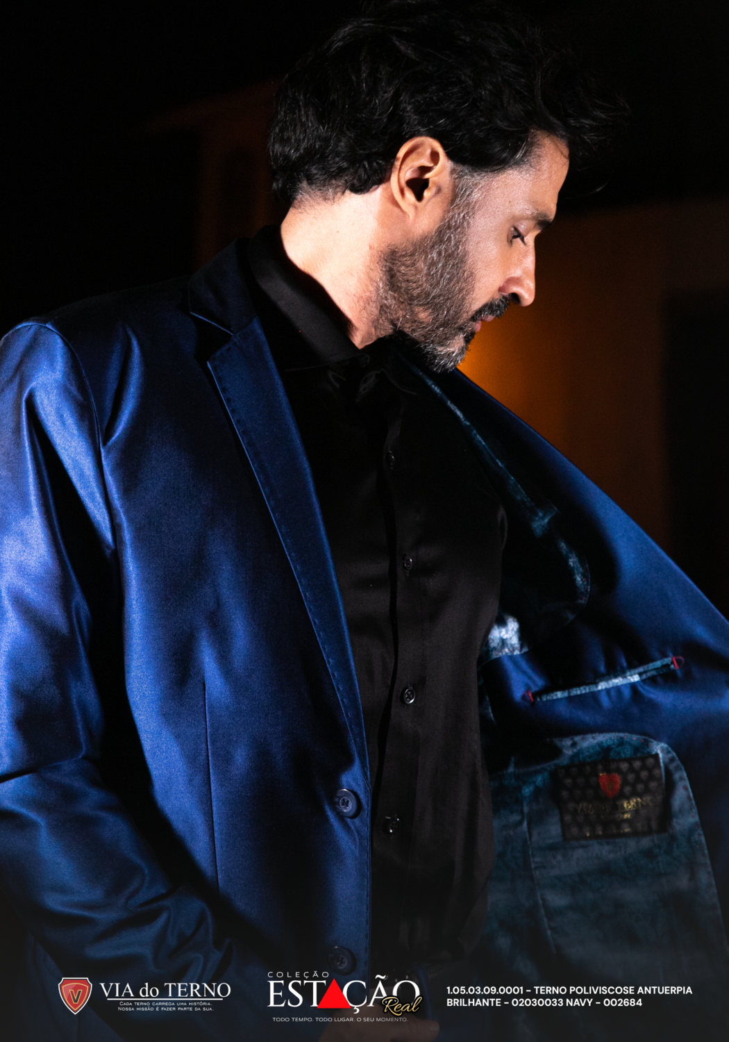 16 terno slim poliviscose azul navy