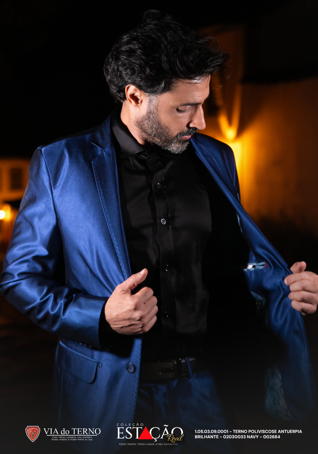 18 terno slim poliviscose azul navy