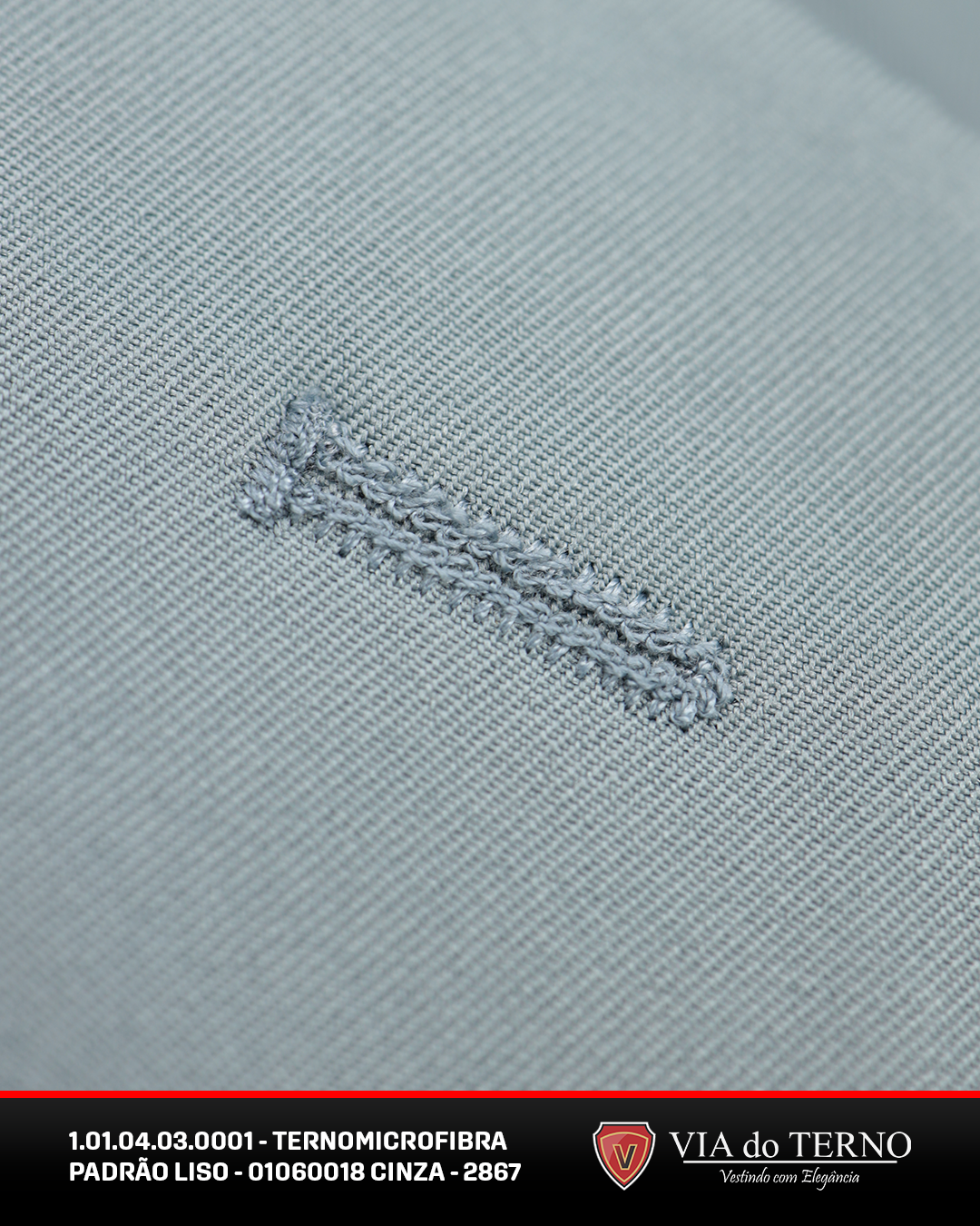 02 terno slim microfibra cinza liso