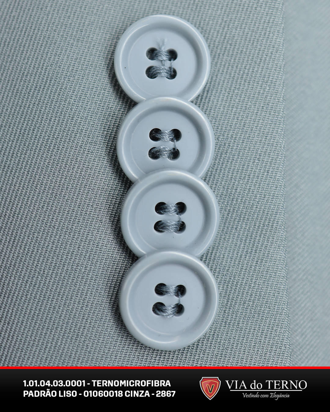 03 terno slim microfibra cinza liso