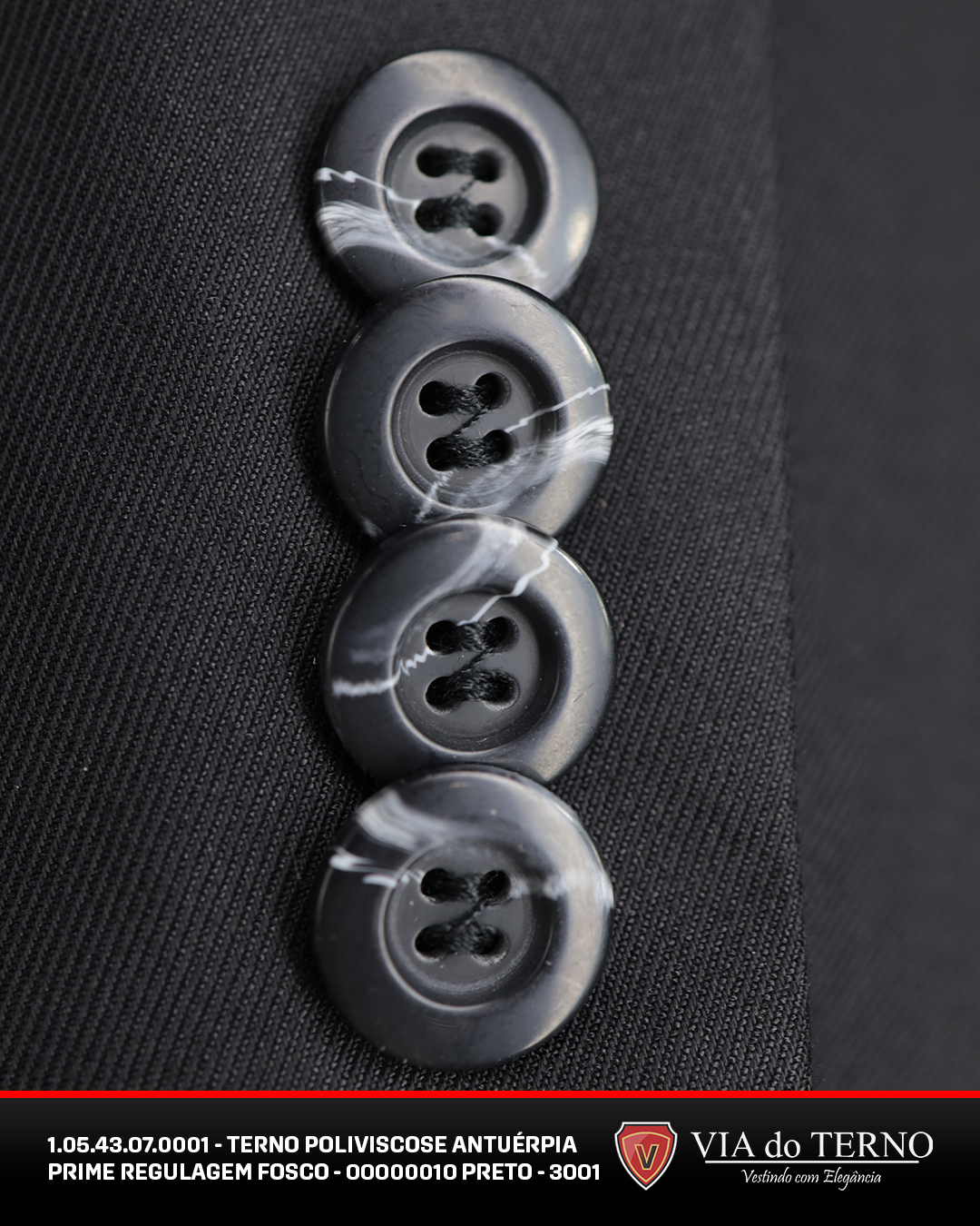 06 terno slim poliviscose preto fosco calca c regulagem
