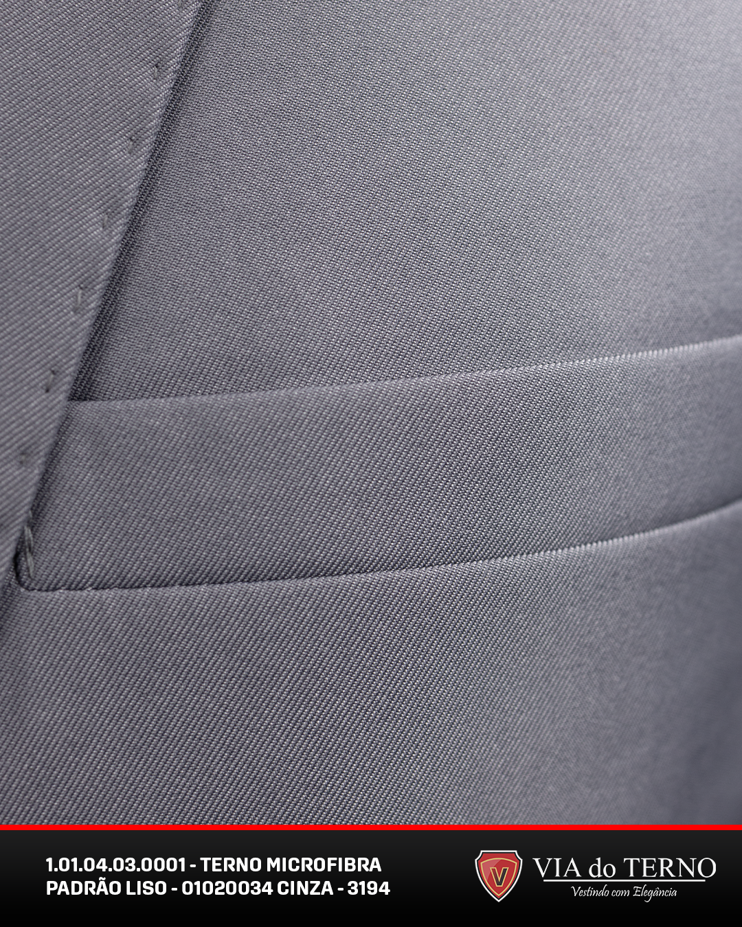 12 terno slim cinza detalhado microfibra