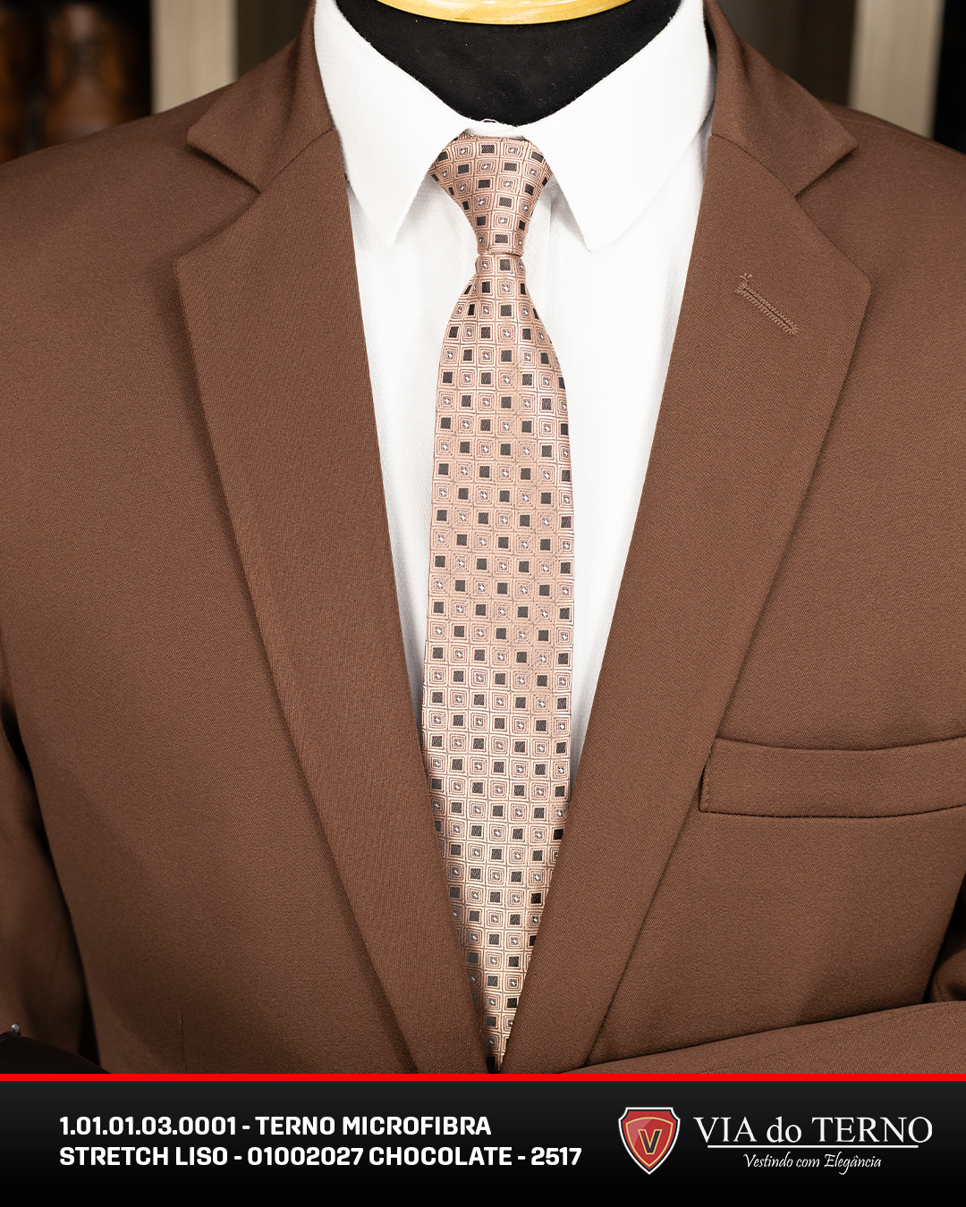 02 terno slim chocolate microfibra