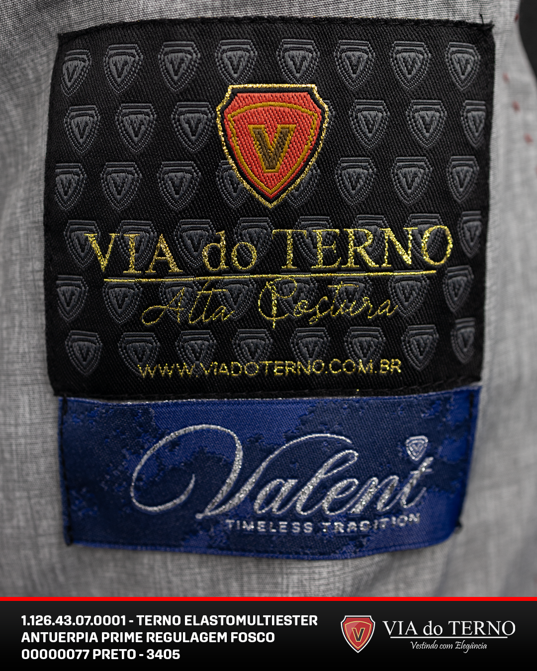 04 terno prime fit elasto multiester preto calca c regulagem