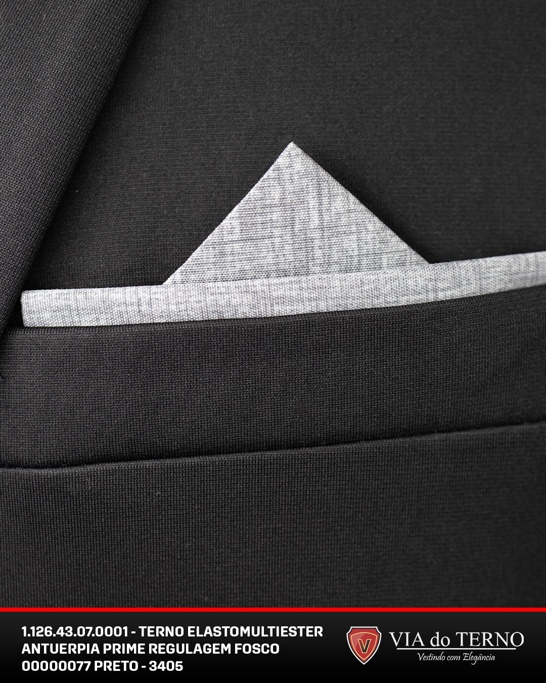 07 terno prime fit elasto multiester preto calca c regulagem