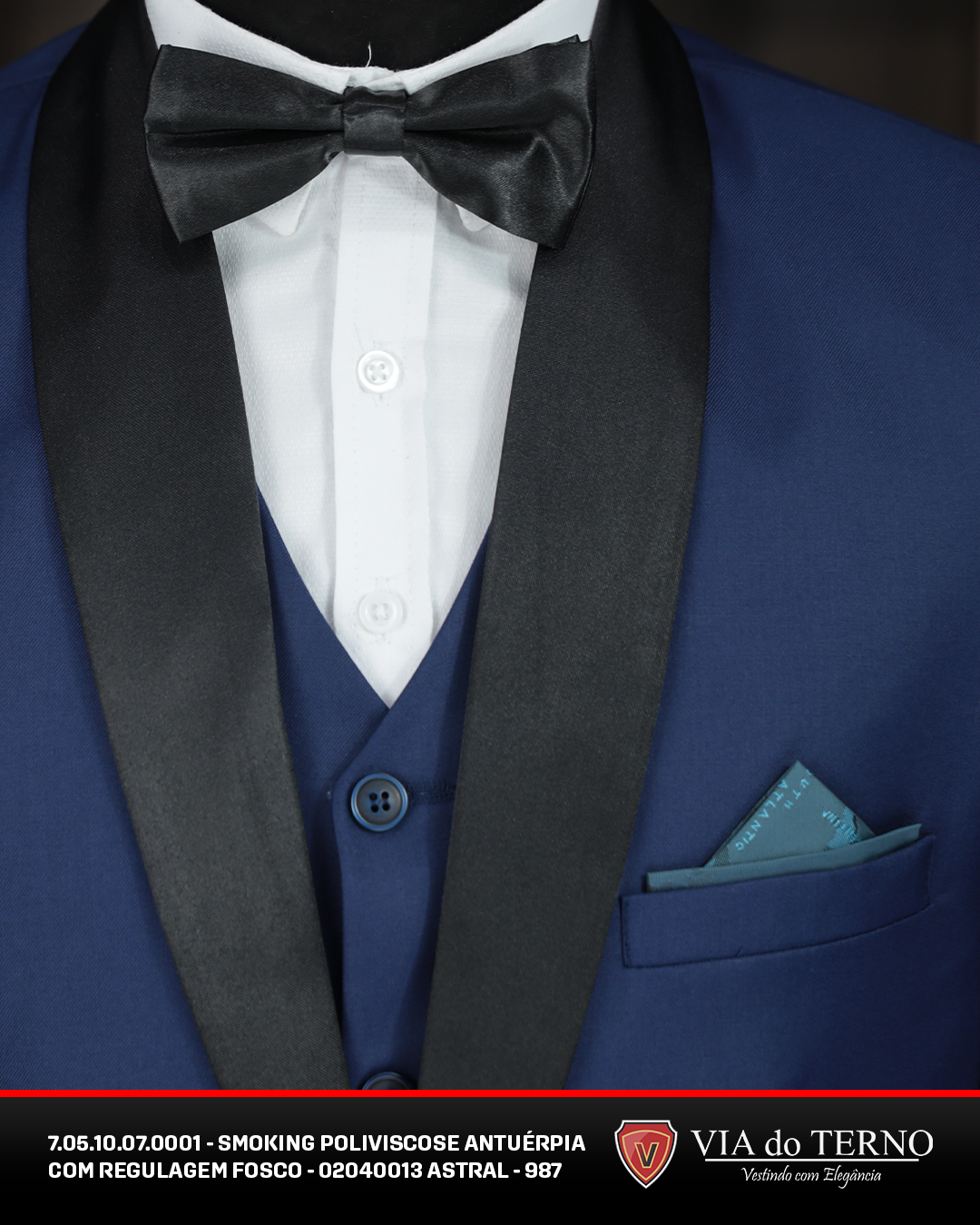 14 smoking azul marinho