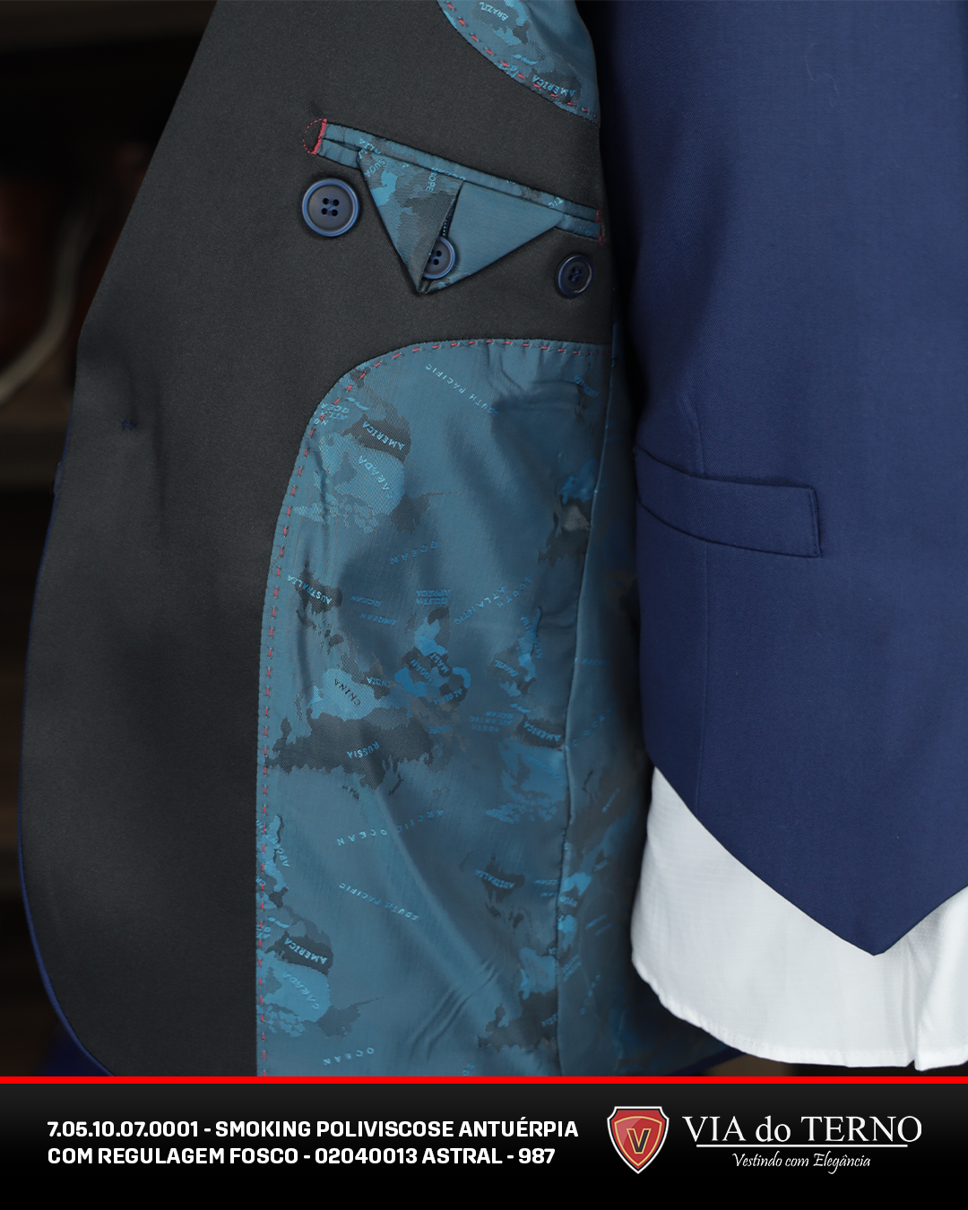 20 smoking azul marinho