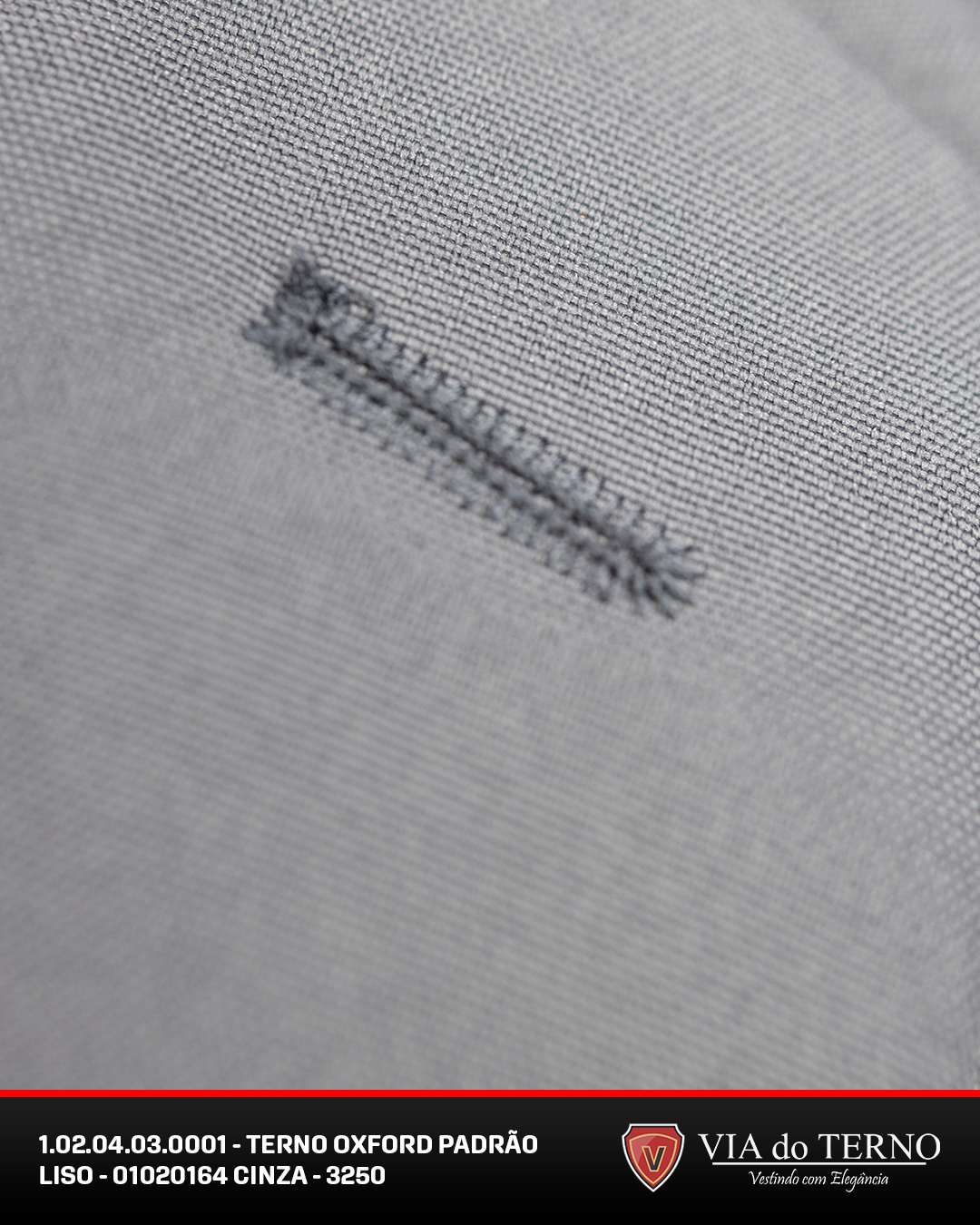 02 terno slim oxford cinza padrao