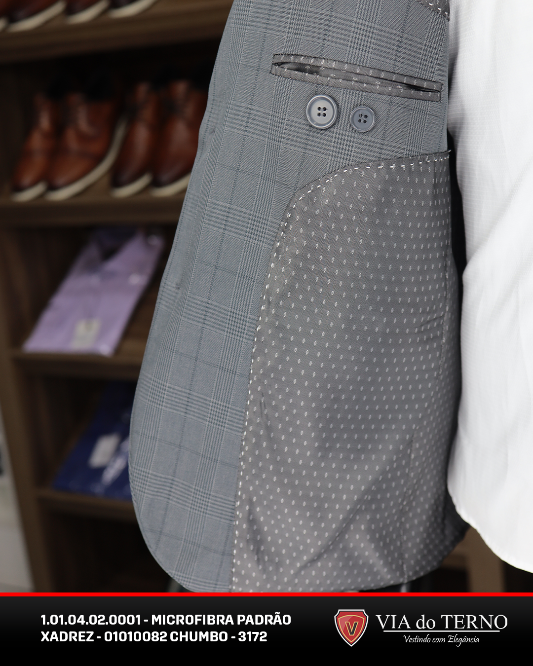 01 terno slim comfort chumbo microfibra