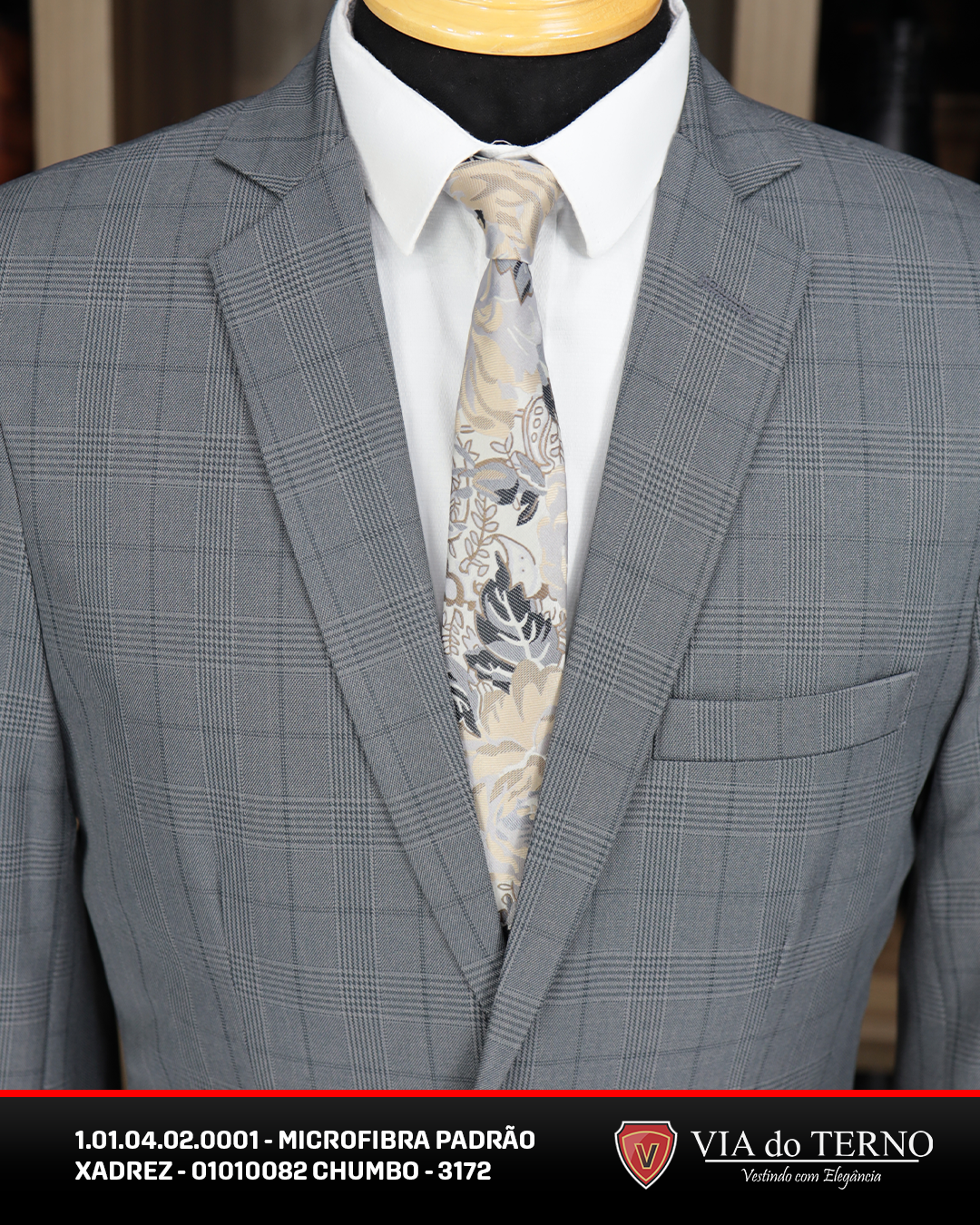 04 terno slim comfort chumbo microfibra