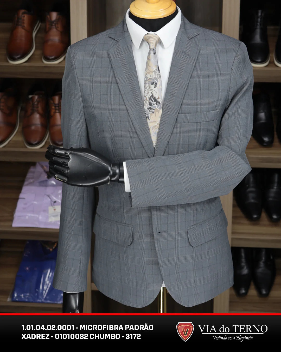 06 terno slim comfort chumbo microfibra