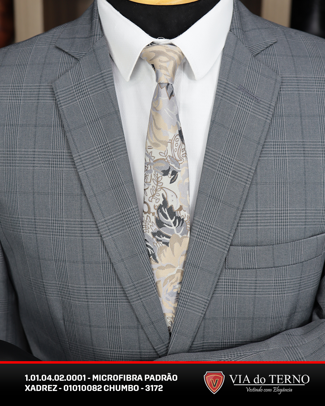 07 terno slim comfort chumbo microfibra