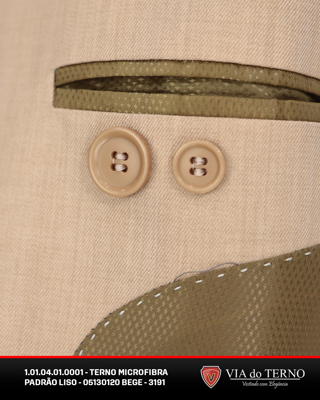 07 terno slim comfort bege microfibra