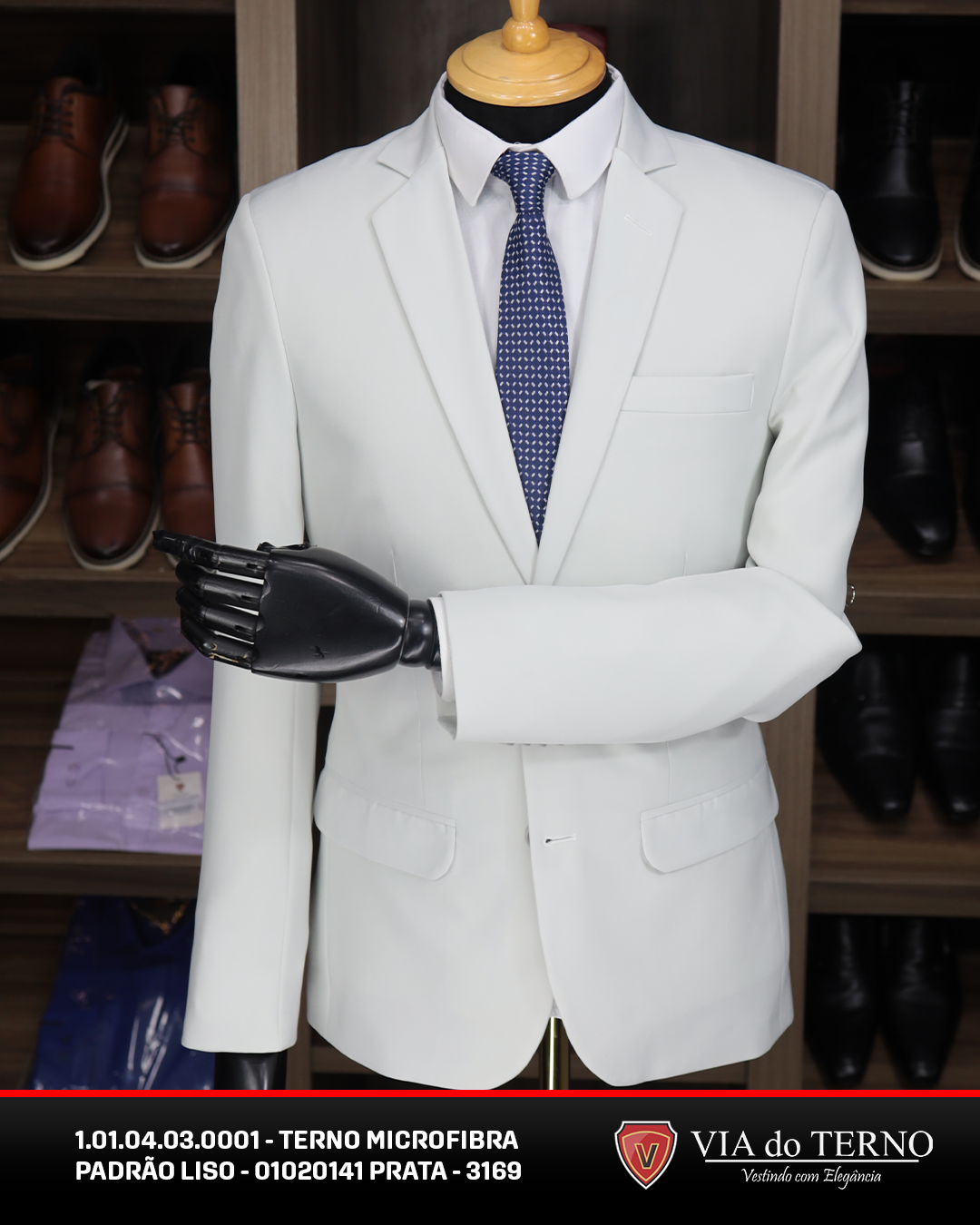 03 terno slim comfort prata microfibra