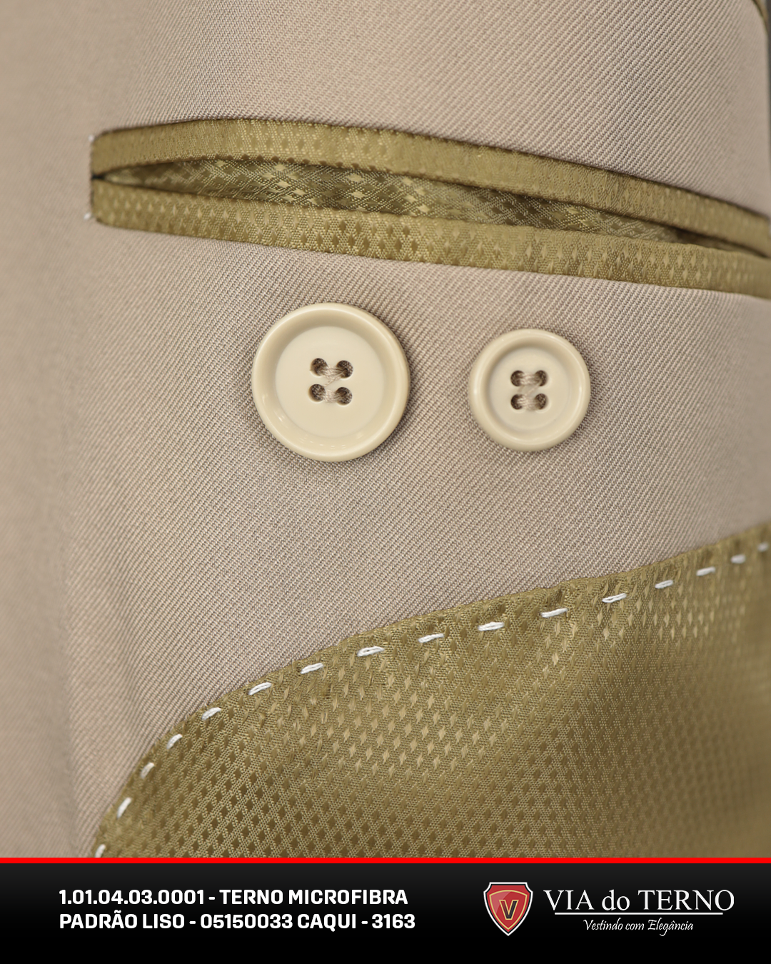10 terno slim comfort caqui microfibra