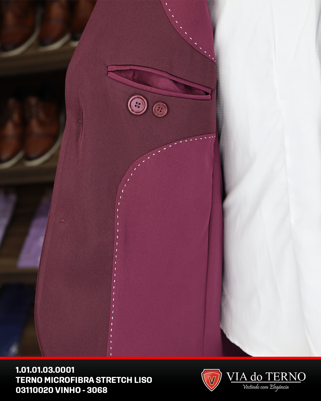 03 terno slim stretch vinho microfibra