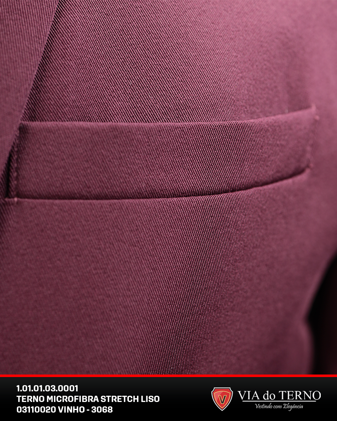 05 terno slim stretch vinho microfibra