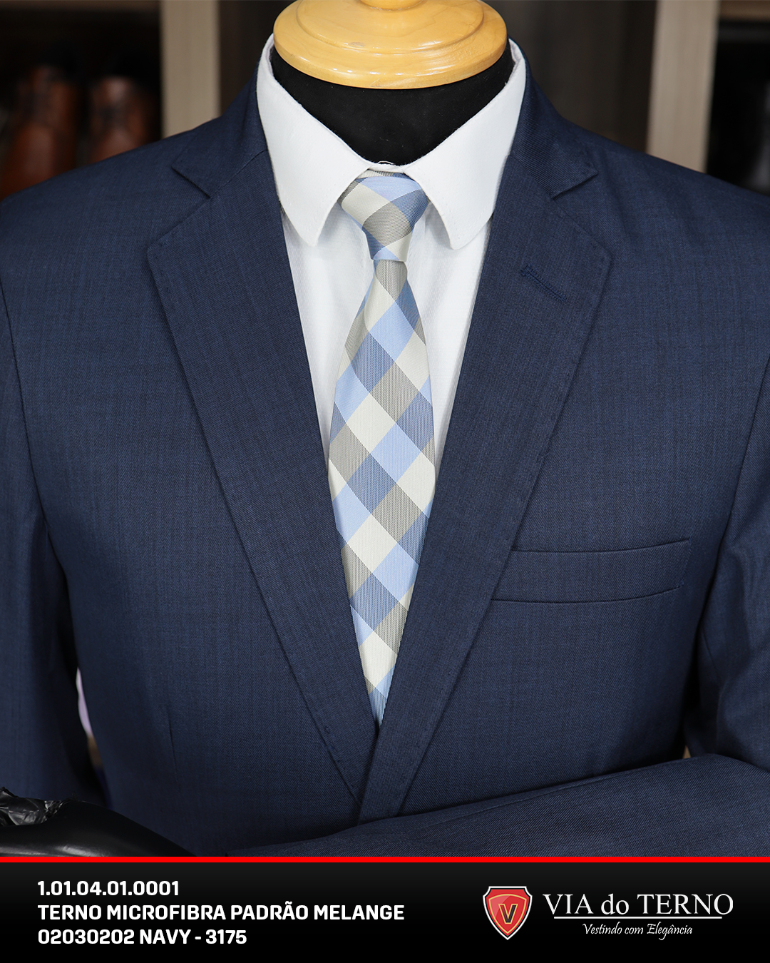 02 terno slim azul navy melange microfibra