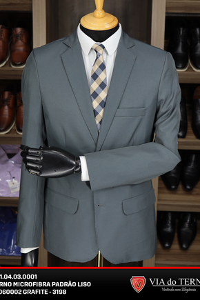 01 terno slim grafite microfibra