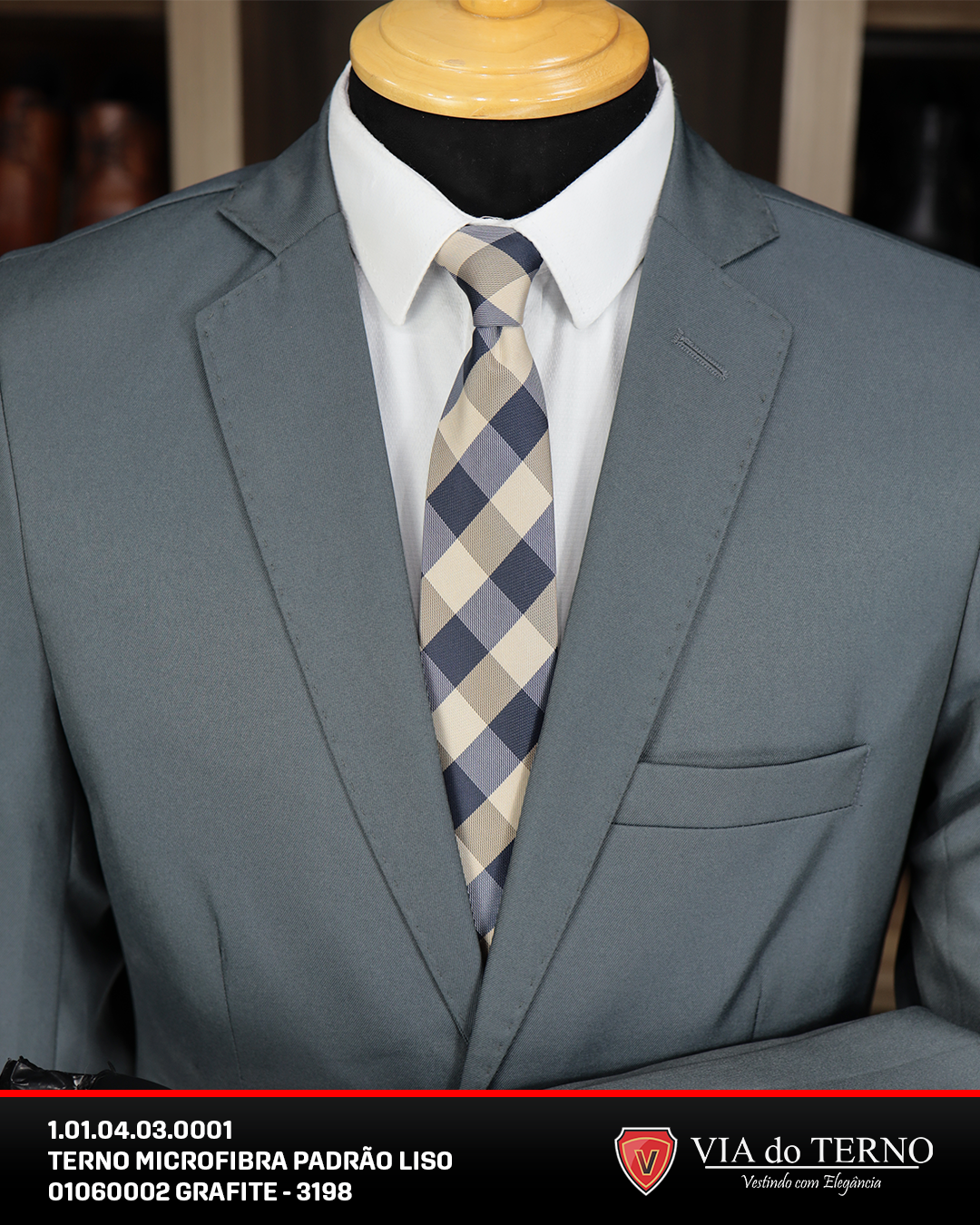 02 terno slim grafite microfibra