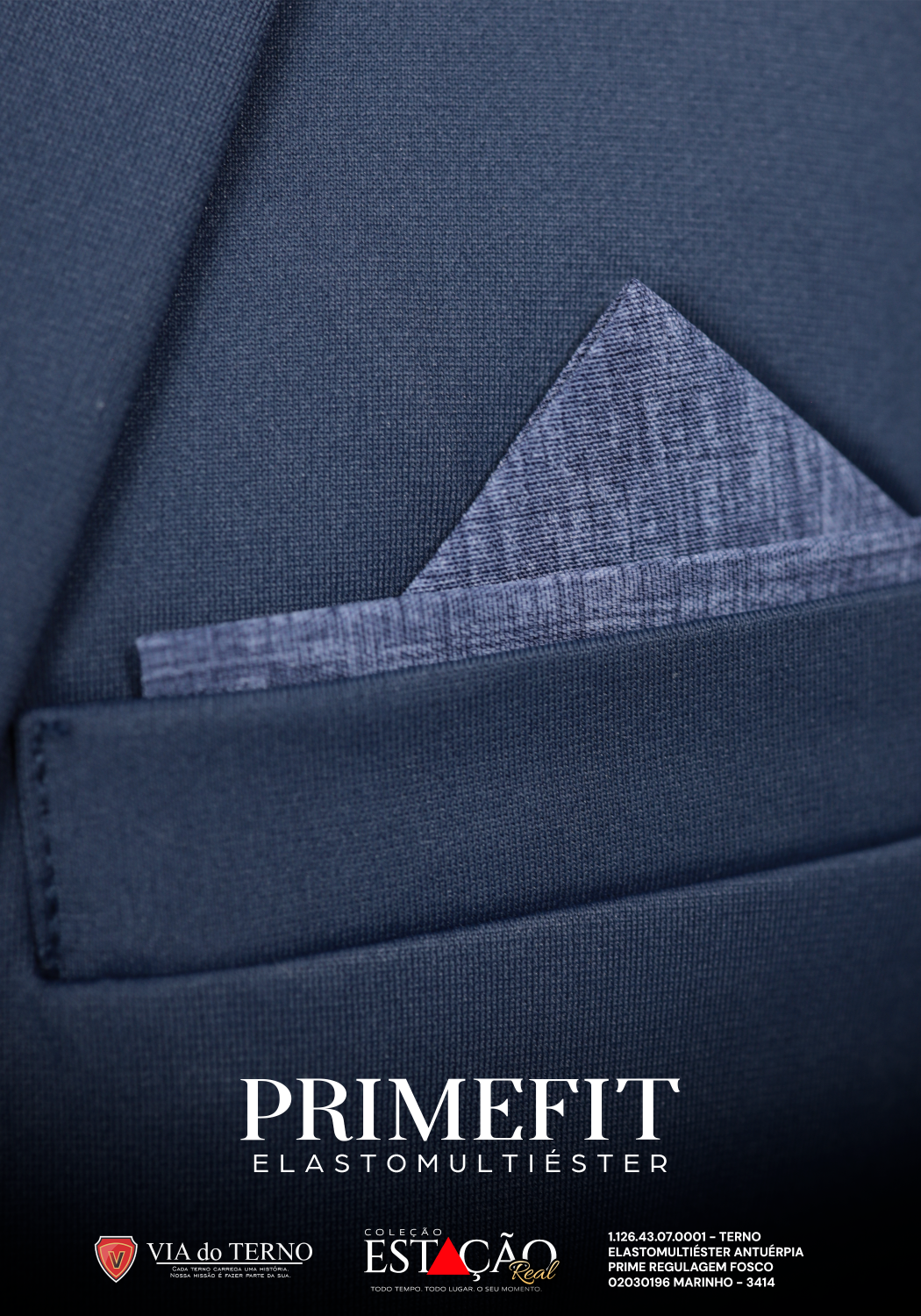 03 terno prime fit elasto multiester azul marinho calca c regulagem