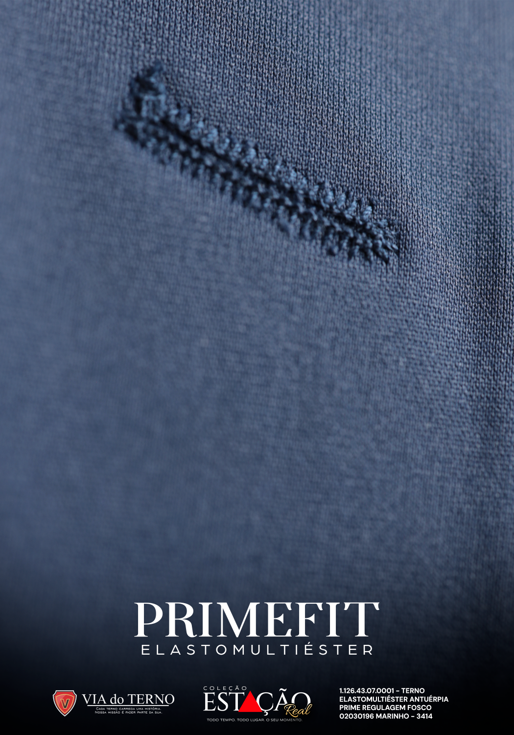 06 terno prime fit elasto multiester azul marinho calca c regulagem